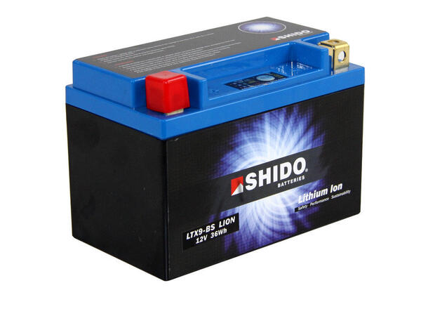 Shido LTX9-BS Lithium - 12V ATV/MC/Snøscooter Batteri